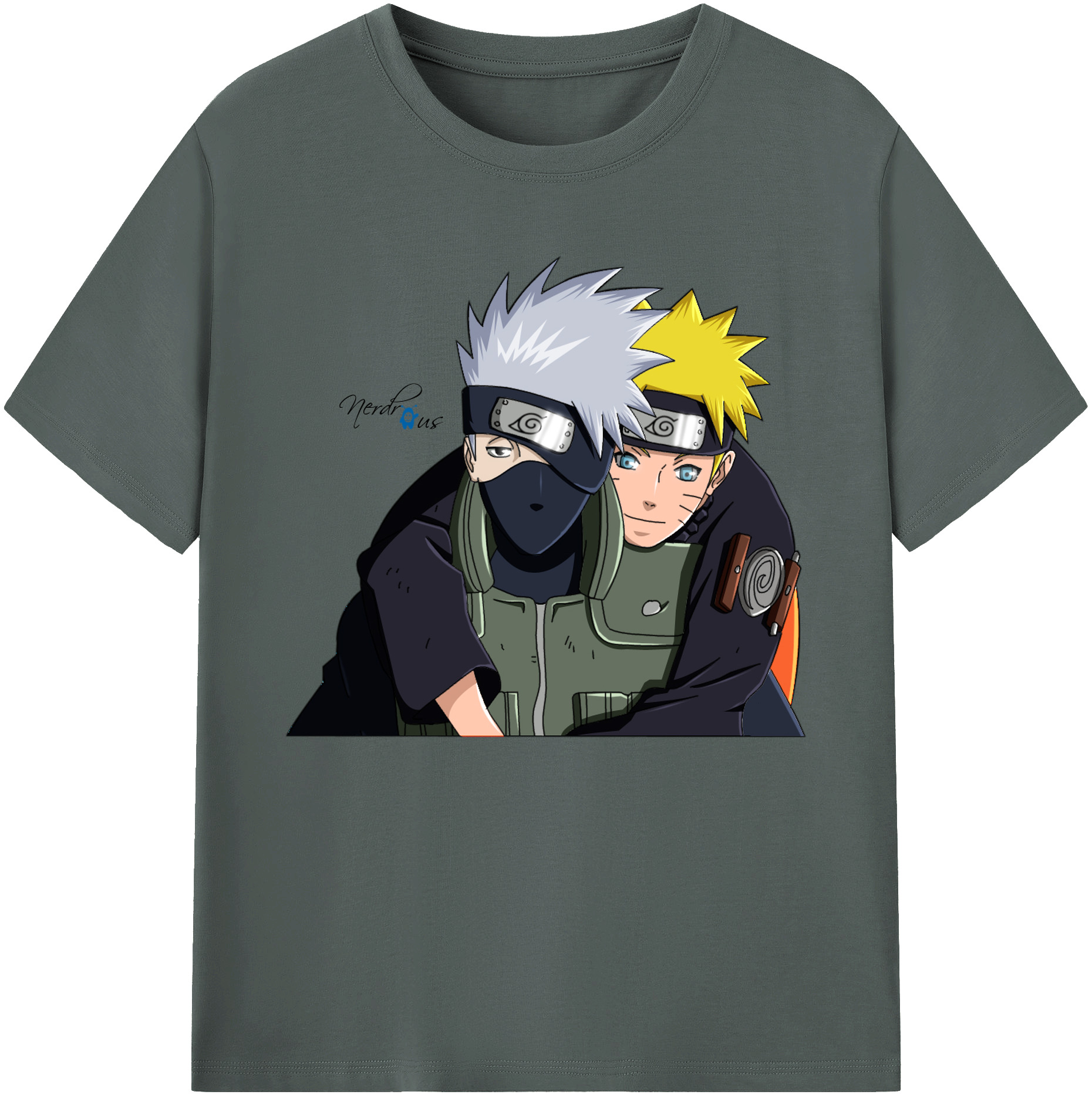 （画像用） NARUTO -ナルト- はたけ カカシ Hatake Kakashi 綿100％ メンズ半袖Tシャツ｜肌触りやわらか＆通気性